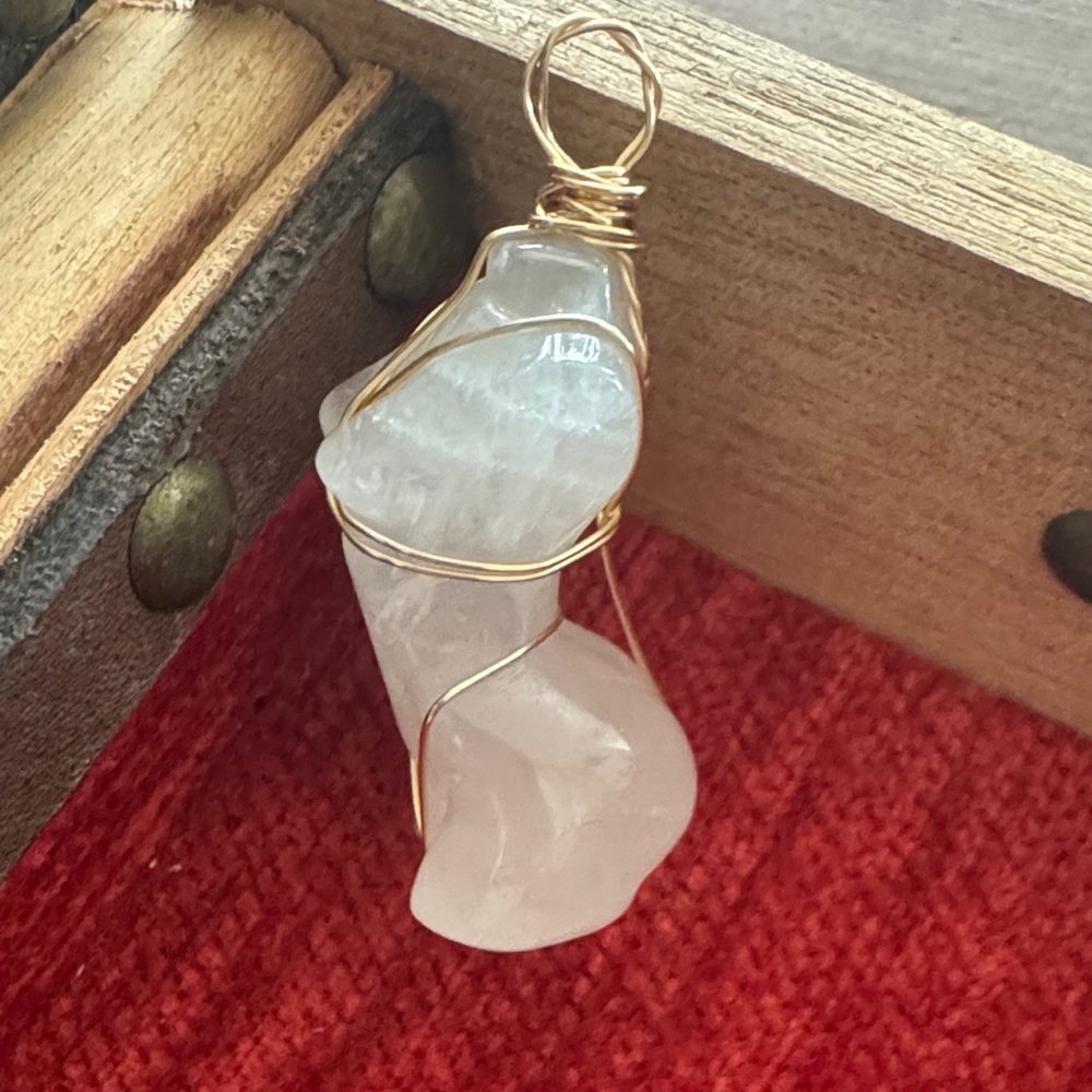 Wire Wrapped Quartz Pendant - Picture 7 of 8
